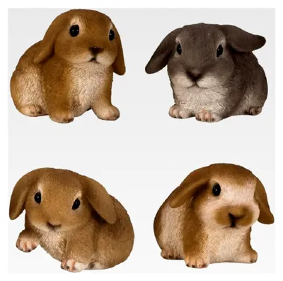 Produktbild von 4er Set Hasenfiguren für Haus und Garten