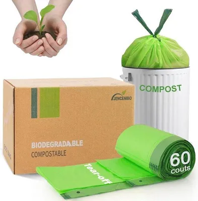 Productafbeelding van Composteerbare Vuilniszakken 20 Liter - Biologisch Afbreekbaar en Duurzaam