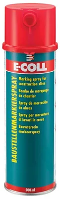 Produktbild von E-COLL Baustellenmarkierspray 500 ml, weiß (Bodenmarkierspray Markierungsspray)