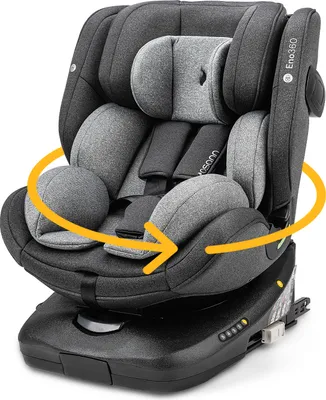 Produktbild von Osann Eno360 i-Size , drehbarer Kindersitz 40-150 cm, Reboarder mit Isofix und Top-Tether – Dark Grey Melange