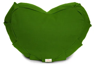 Zdjęcie produktu dla Poduszka do medytacji yogabox Zafu ZEN w kształcie półksiężyca BASIC z zamkiem błyskawicznym – oliwkowa 42 x 42 x 15 cm Łupiny gryki