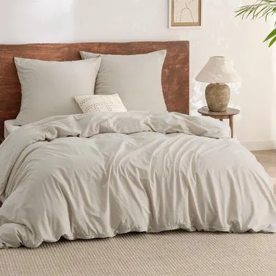 Produktbild von Unyqoos® Baumwoll-Bettwäsche-Set 200 x 220 cm mit Kissenbezügen und Reißverschluss
