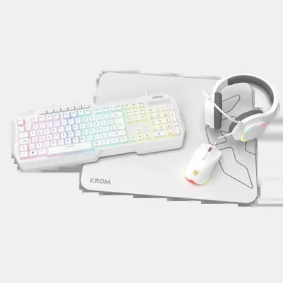 Produktbild von Krom Kenta, Kabelgebunden, USB, Membran Key Switch, QWERTY, RGB-LED, Weiß