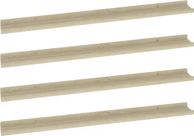 Obrázek produktu pro vidaXL Wandregale 4 Stk. Sonoma-Eiche 100x9x3 cm