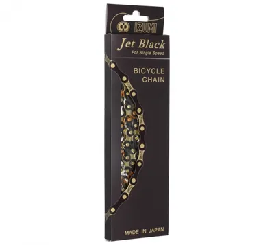 Produktbild von Izumi Kette Chain Track Jet Black FixedGear BMX Single 1/2 x 1/8 jet black-gold