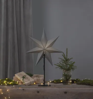 Produktbild von Star Trading 232-82, Leichte Dekorationsfigur, Grau, Papier, IP20, Schwarz, 1 Glühbirne(n)