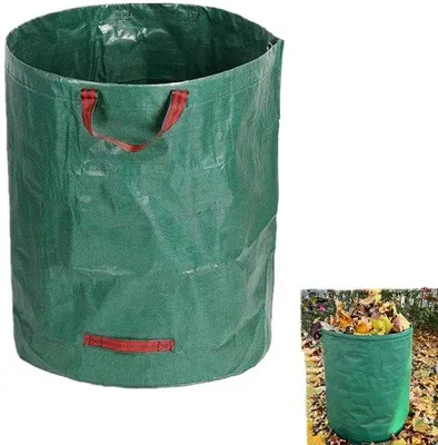 Produktbild von Unyqoos® 272 L Garten- und Aufbewahrungs‑Sack, wiederverwendbar & faltbar, aus verstärktem Polypropylen (PP) mit Tragegriffen und stabilem Boden