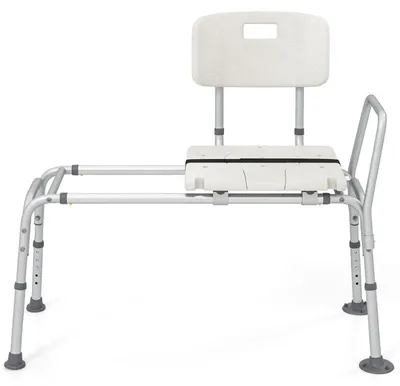Obrázok produktu pre Nastaviteľná stolička do vane s bezpečnostným pásom BA8296, nosnosť 160 kg, biela – B