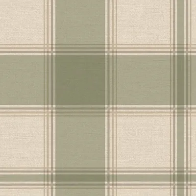 Image de Belgravia - Papier peint texturé "Carmella", Plaid AG3532 (10 m x 53 cm) (Vert)