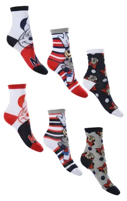 Produktbild von Minnie Mouse Kinder Mädchen Socken 6 Paar Strümpfe Paket Set            , Größe:23-26