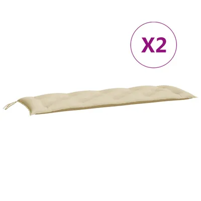 Immagine prodotto di Cuscini Panca da Giardino 2pz Beige 150x50x7 cm Tessuto Oxford