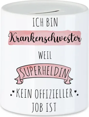 Produktbild von Ich Bin Krankenschwester Weil Superheldin Kein Anerkannter Job Ist Spardose Geschenk Danke Sagen