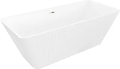 Obrázok produktu pre Mexen Tava voľne stojaca vaňa s drážkou 170 x 75 cm, biela, prepad z brúseného niklu - 52851707500-97