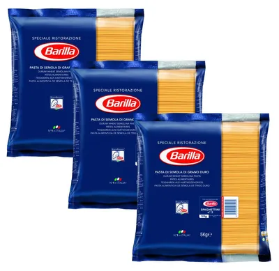 Produktbild von Barilla Basta Spaghettini Nummer 3 Hartweizennudeln 5000g 3er Pack
