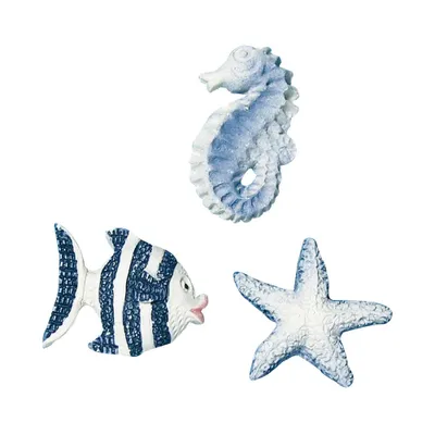 Produktbild von Polyresin-Streuteile: Seetiere, 2 cm, 9-teilig