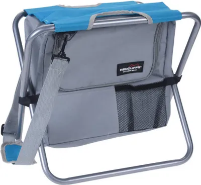 Produktbild von Progarden Klapphocker Metall, Polyester grau / blau 36cm x 28cm x 42cm