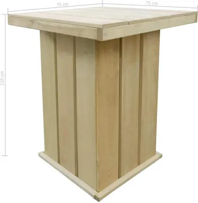 Obrázek produktu pro vidaXL Barový stůl 75x75x110 cm impregnované borovicové dřevo