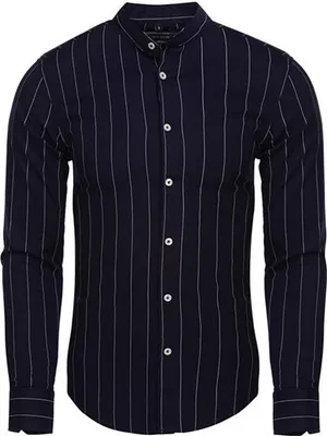 Produktbild von Brandneu Designer Hemd CARISMA mit Nadelstreifen Navy L