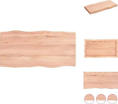 Produktbild von vidaXL Tischplatte 80x40x(2-6) cm Massivholz Behandelt Baumkante -  Tischplatten