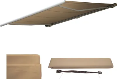 Obrázek produktu pro Náhradní potah pro markýzu T124, plný kazetový náhradní potah ochrana proti slunci 5x3m  Polyester krémový