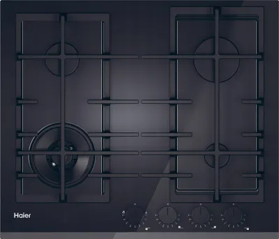 Immagine prodotto di Haier Serie 4 HAVG6BF4TB-PB, Nero, Incasso, 60 cm, Gas, Vetro temperato, 4 zone/zone