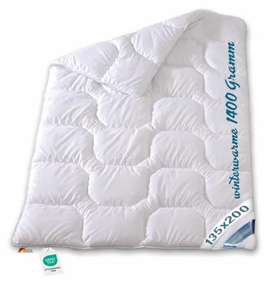 Produktbild von Extra warme Winter Bettdecke Duo Steppbett Baumwollbezug 135x200 95°