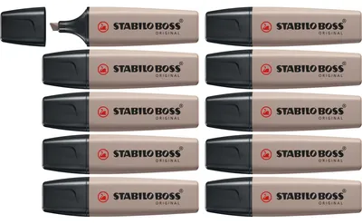 Image de STABILO BOSS ORIGINAL NatureColors marqueur 10 pièce(s) Pointe biseautée Gris clair
