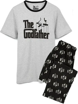 Obrázek produktu pro The Godfather - Pánské pyžamo s dlouhými kalhotami NS6889 (XL) (šedá/černá)
