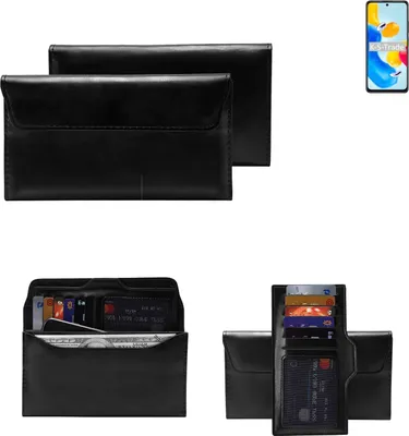 Produktbild von K-S-Trade Handy Hülle kompatibel mit Xiaomi Redmi Note 11S 5G Schutz Hülle Tasche Schutz Case Handytasche Kunstleder schwarz, 1x