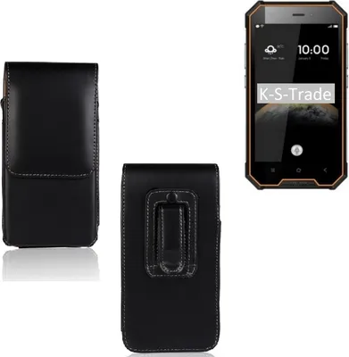 Produktbild von K-S-Trade Gürteltasche kompatibel mit Blackview BV4000 Pro  Schutz-Hülle Handy-Hülle mit Magnetverschluss  Holster in schwarz