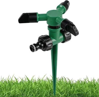 Image de Arroseur de gazon - Brumisateur de jardin - Arrosage du gazon - Rotation à 360 degrés - 23,5 cm - Noir