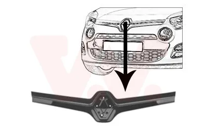 Produktbild von VAN WEZEL 4372513 Kühlergrill Frontgrill für RENAULT TWINGO II (CN0) Schwarz