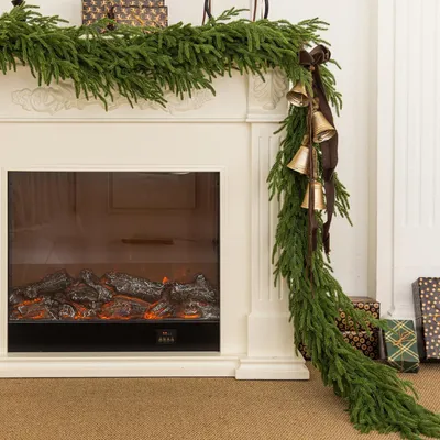 Produktbild von Weihnachtliche Norfolk-Kieferngirlande, Real Touch Norfolk-Kieferngirlande, Dichte Norfolk-Kiefer, Norfolk-Kiefer-Girlande 2.7 M, Fš¹r Weihnachten, Wand, Heimdekoration (Pur Grš¹n)