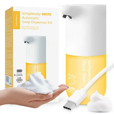 Productafbeelding van SIMPLEWAY automatische schuimzeepdispenser met Melon Yellow-vloeistof