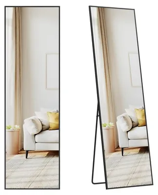 Obrázok produktu pre Zrkadlo s robustným rámom | Čierna farba | 150x40 cm