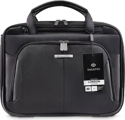 Produktbild von Zagatto Qualität Schwarz Herren Laptoptasche Premium Kollektion 15.6 Zoll Laptop-Tasche ZG124 Notebooktasche Aktentasche notebook Schutzhülle Sicher