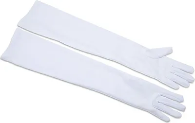 Produktbild von 1 Paar Mode Frauen Lange Handschuhe Opera Hochzeit Braut Abend Party Handschuh - (weiß)