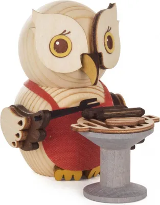 Obrázok produktu pre Miniatúrna figúrka Mini sova s grilom ŠxVxH 5x7x6cm NOVINKA