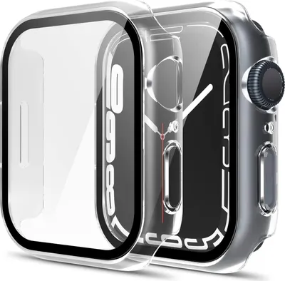 Produktbild von Hülle für Watch 45mm Serie 8 Serie 7 - Transparent Hartschutz Displayschutzfolie Phonillico®