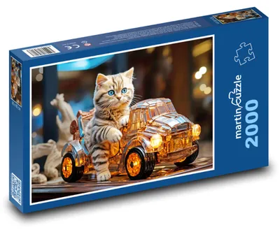 Produktbild von martinpuzzle - Puzzle 2000 Teile - Katze im Auto