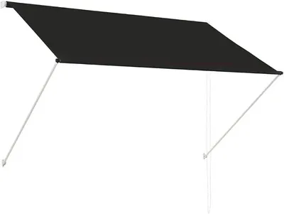 Produktbild von Einziehbare Markise Sonnenschutz Klemmmarkise Balkonsichtschutz Balkonmarkise Garten Terrasse Balkon Anthrazit 200 x 150 cm