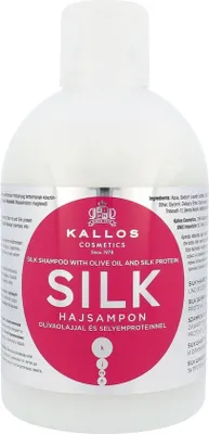 Zdjęcie produktu dla Kallos KJMN Silk Shampoo, 1000 ml, Szampon, Unisex, Włosy suche, Ciemne włosy, Świecący, Butelka