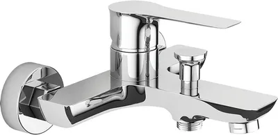 Produktbild von Design Badewannenarmatur für Wandmontage ohne Duschset Chrom