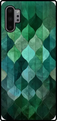 Immagine prodotto di Smartphonica Custodia per telefono adatta a Samsung Galaxy Note 10 Plus con stampa di foglie verdi - Custodia posteriore in TPU con design a foglie verdi - Verde