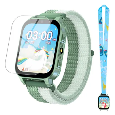 Image de Montre intelligente pour enfants garçons et filles, avec 30 jeux de puzzle, podomètre lecteur de musique caméra réveil livre audio habitude, cadeau pour enfants 3-12