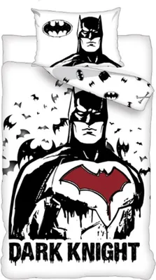 Produktbild von Batman Dark Knight Bettwäsche, 80 x 80 cm + 135 x 200 cm