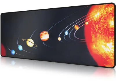 Immagine prodotto di Tappetino per mouse da gaming con bordi cuciti, base antiscivolo, dimensioni 800 x 300 x 3 mm, colore nero