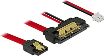 Produktbild von Delock Kabel 85242 - SATA Kabel - schwarz/rot
