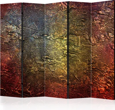 Produktbild von Akusticher Raumteiler Abstrakt Foto Paravent 225x172 cm beidseitig auf Vlies-Leinwand bedruckt Akustikschaum Trennwand Spanische Wand Sichtschutz Home Office Struktur Textur f-A-0778-z-c
