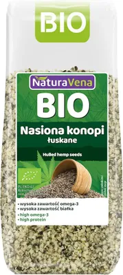 NASIONA KONOPI ŁUSKANE BIO 200 g - NATURAVENA